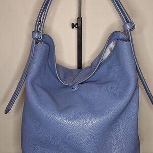 Vera Bradley Blue Pebble Leather Astoria Hobo